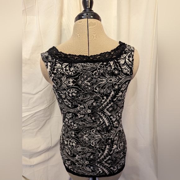 Sere Nade Black and White Paisley Tank - Picture 3 of 6